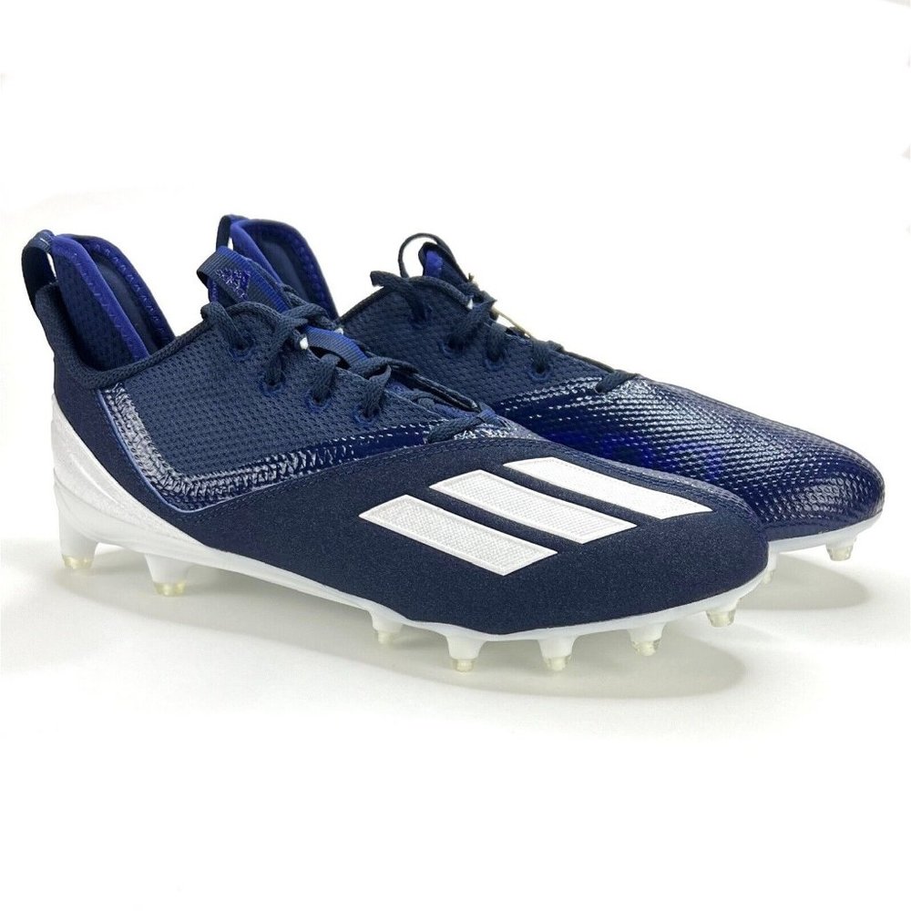 Adidas Adizero Scorch Football Cleats Navy Blue/White FX4250 Men's Size 11.5